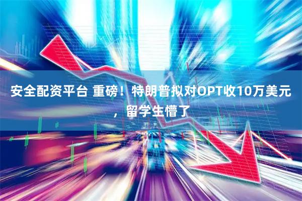 安全配资平台 重磅！特朗普拟对OPT收10万美元，留学生懵了